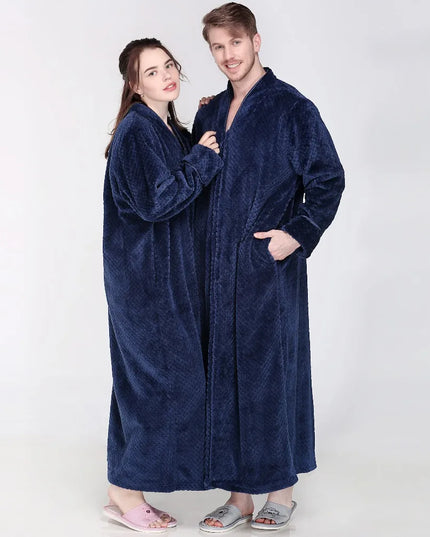 Damen Morgenmantel aus Flanell - Rückansicht
